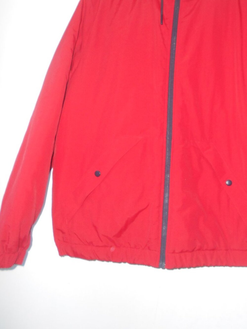 NWT H&M Women’s Red Hooded Zip Jacket Drawstring Pockets, Size M